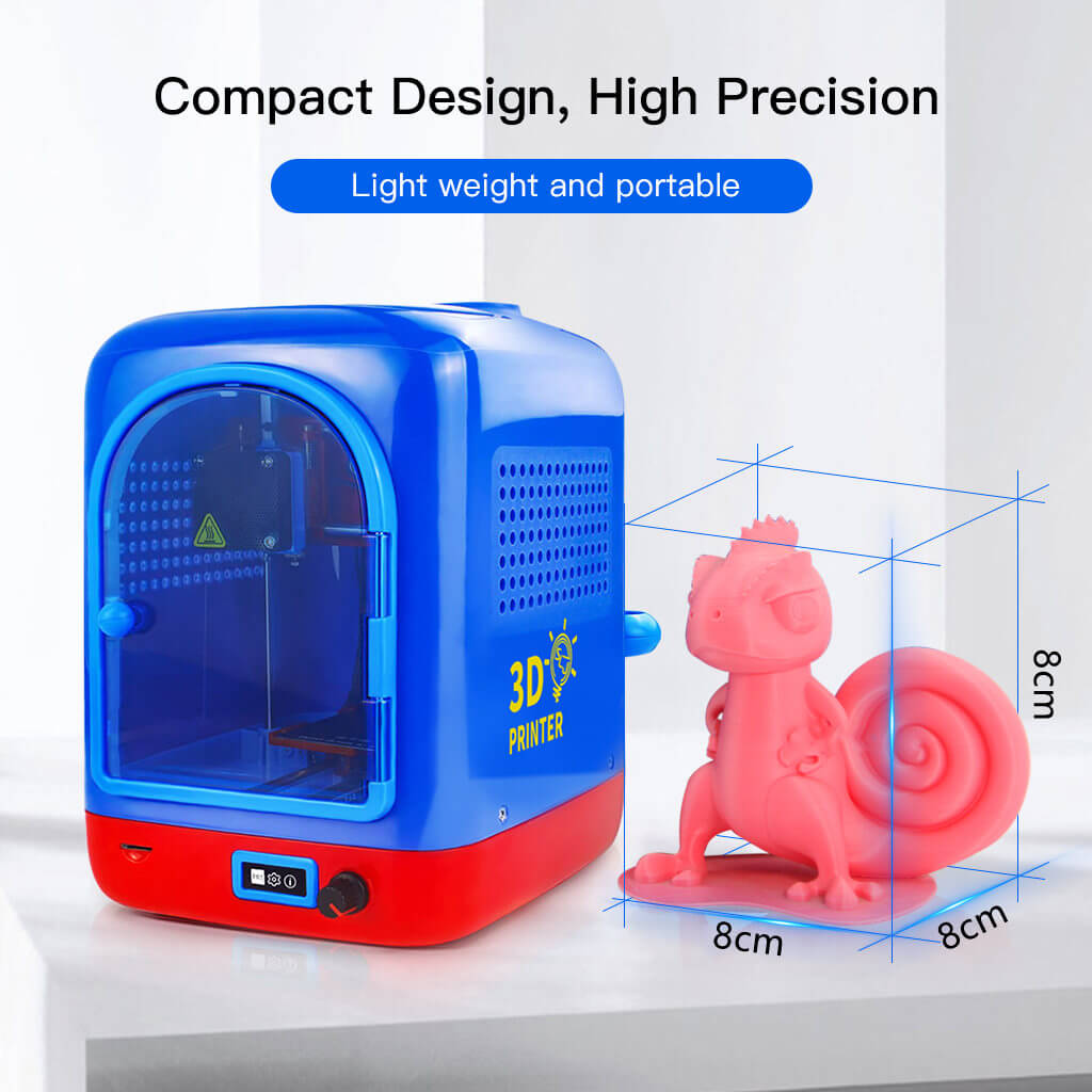 WIIBOOX Mini 3D Printer for Kids, Fully Assembled and Auto Leveling FDM 3-d Printer for Beginners