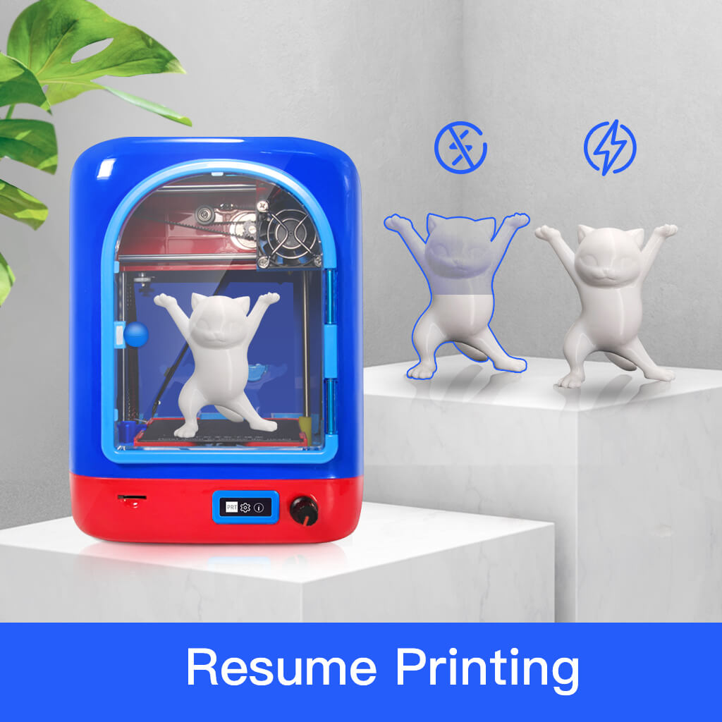 WIIBOOX Mini 3D Printer for Kids, Fully Assembled and Auto Leveling FDM 3-d Printer for Beginners