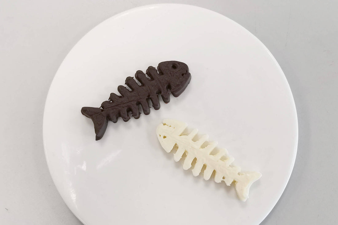 3D chocolate printed fish fossil